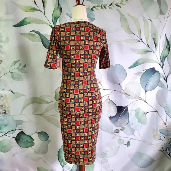 LULAROE | Julia in Warm Squares sz XXS - Picture 6 of 9